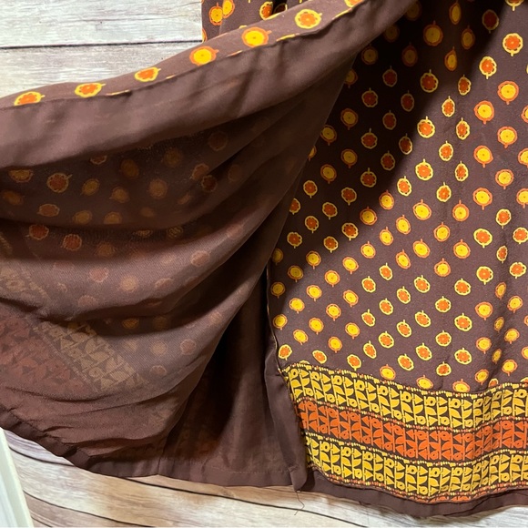 Anna Sui Gossip Girl Silk Wrap Boho Dress Size XS G2 - Picture 4 of 4